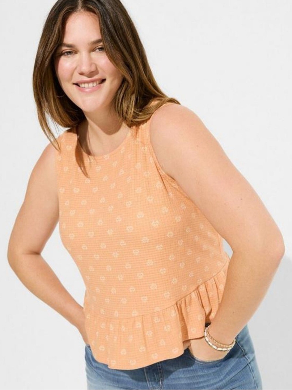 Torrid Orange Cropped Tank Top